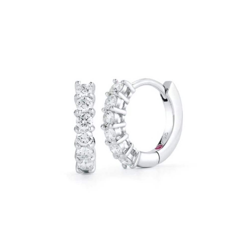 Roberto Coin Diamond Hoop Huggies